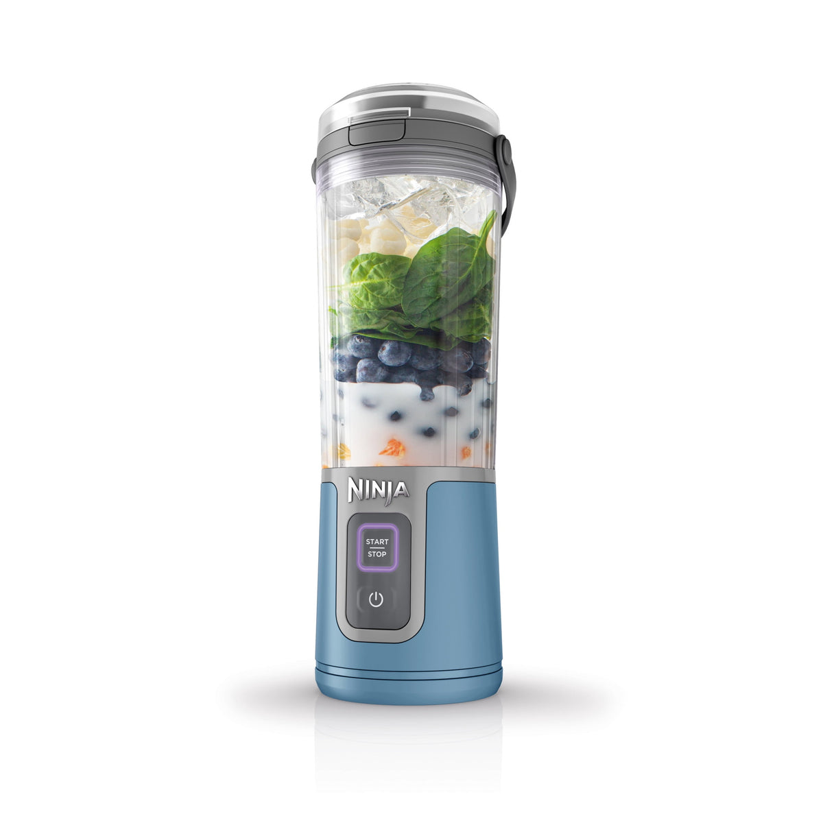 Ninja Blast Portable Personal 18 Oz Blender w/ Leak Proof Lid & Easy Sip Spout, Rechargeable Base, BC150PK Pink