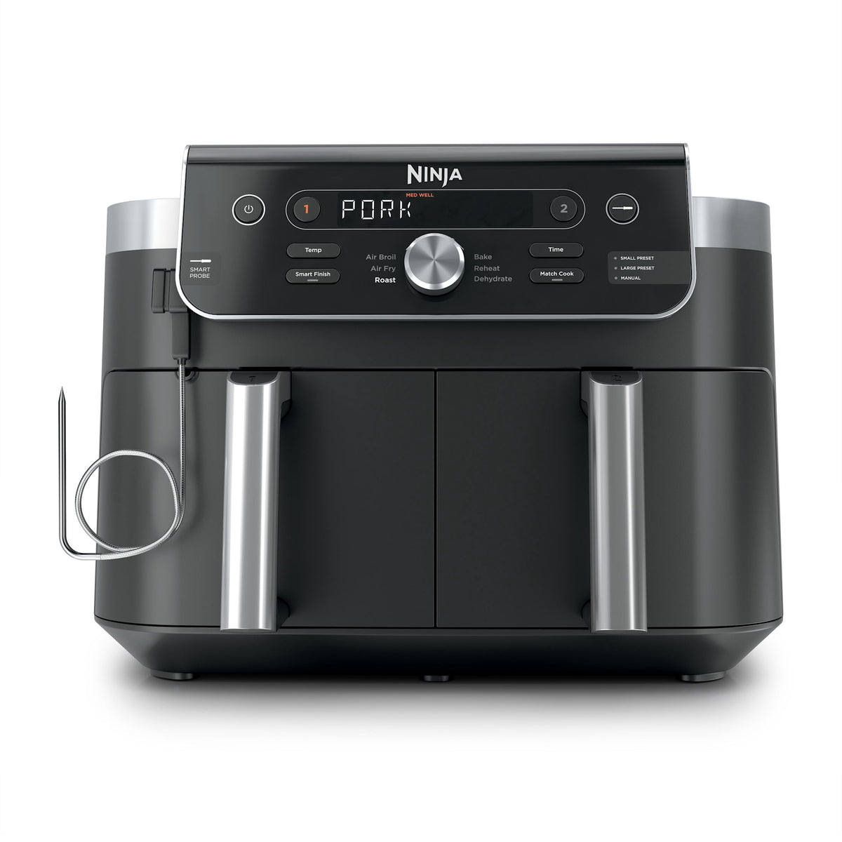 Ninja Foodi Air Fryer 10-Qt, 2 DualZone Baskets, 4-in-1, Smart Finish, Cook 2 Foods at Once, DZ950