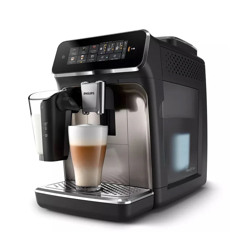 Philips 3300 LatteGo Automatic Espresso Machine, Black Chrome, 15 Bar
