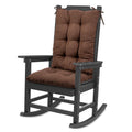 Shinnwa Rocking Chair Cushion 17 x 17/21 Inch Seat Cushions Set Non-Slip for Indoor Living Room, Brown