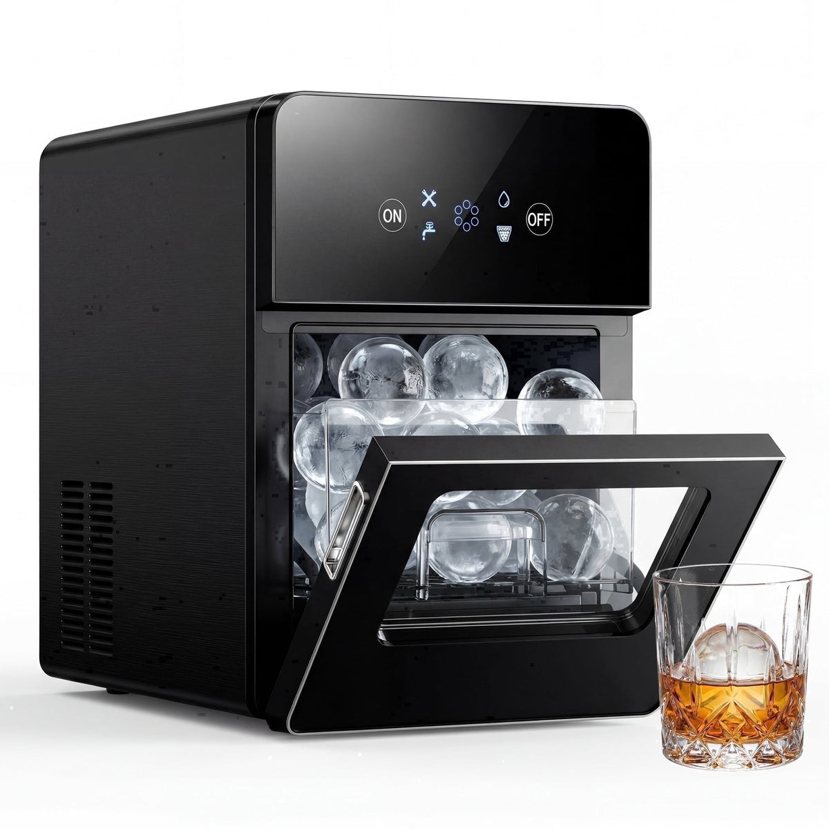 SIMZLIFE 2-in-1 Nugget Ice Maker and Water Dispenser, 30 Lbs/24H, Soft Chewable Ice, Self-Cleaning Countertop Ice Machine