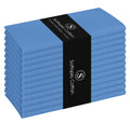 Softopia Cotton Dinner Table Fabric Napkins 17"x17", Set of 12 - Light Blue