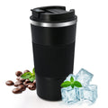 Vaparinckl Travel Coffee Mug, 17 oz Stainless Steel Vacuum Insulated Coffee Tumbler with Lid, Reusable Cup for Hot & Cold Drinks, Black