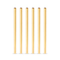 Viski Belmont Stainless Steel Cocktail Straws, Reusable Straws 5" Set of 6