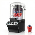 WantJoin Blender-Commercial Blender with Soundproof Shield, Enclosure 2200W ,Quiet Professional-Grade Power,Self-Cleaning,Gray