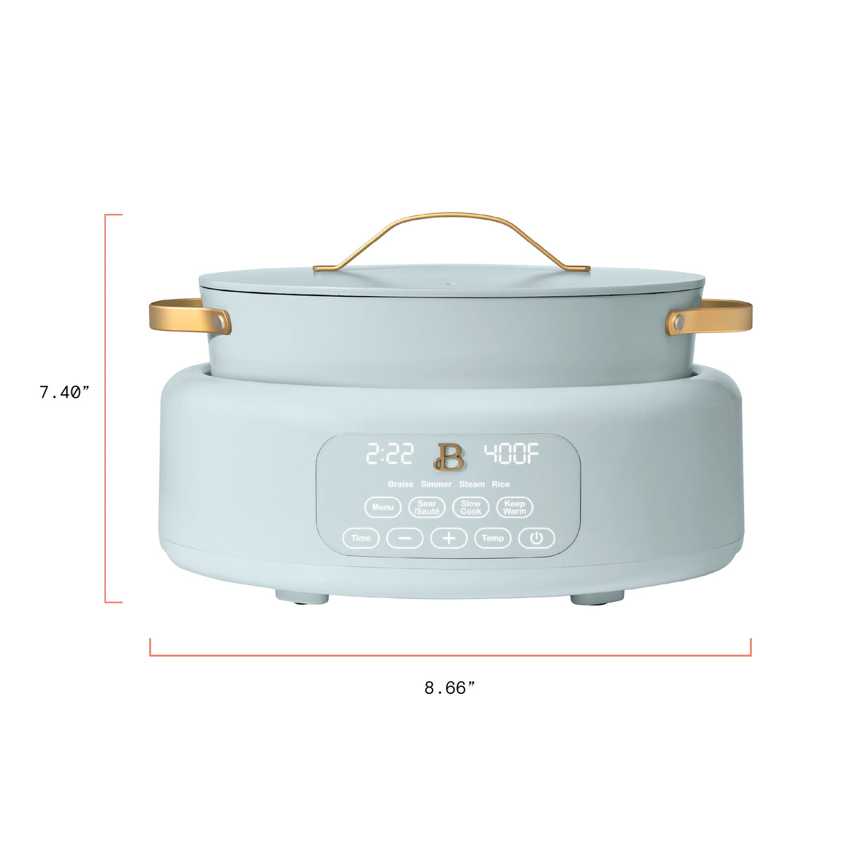 Beautiful 10 in 1, 6 Qt Electric Multi-Cooker, Thyme Green by Drew Barrymore