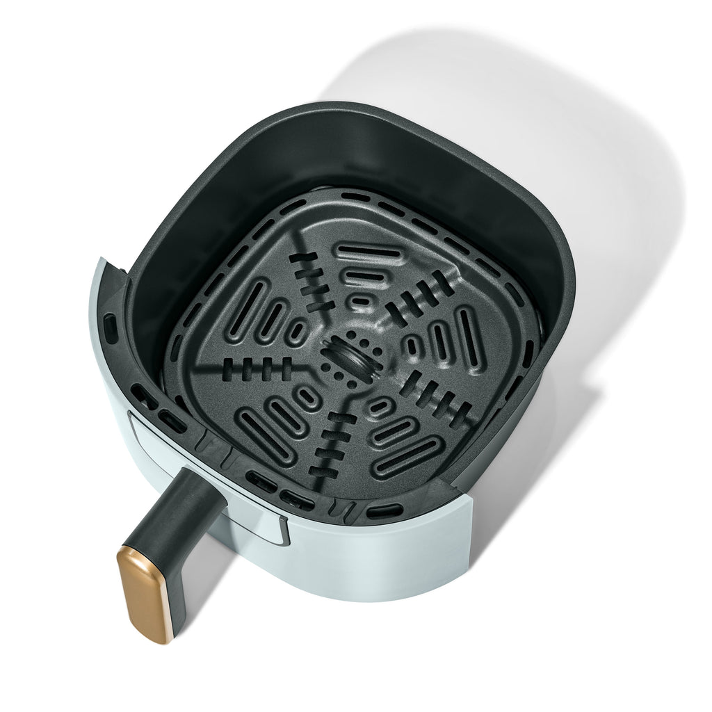 Beautiful 3 Qt Air Fryer with TurboCrisp Technology, EverGood Non-Toxic Ceramic Nonstick Coating, Chocolate by Drew Barrymore