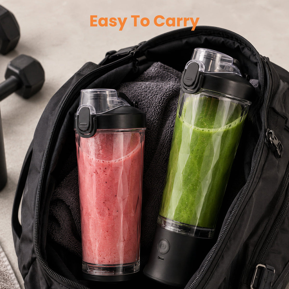 ORFELD Personal Portable Blender, Small Kitchen Appliances Blender Cup for Shakes and Smoothies Rechargeable Shaker Bottle, 20oz