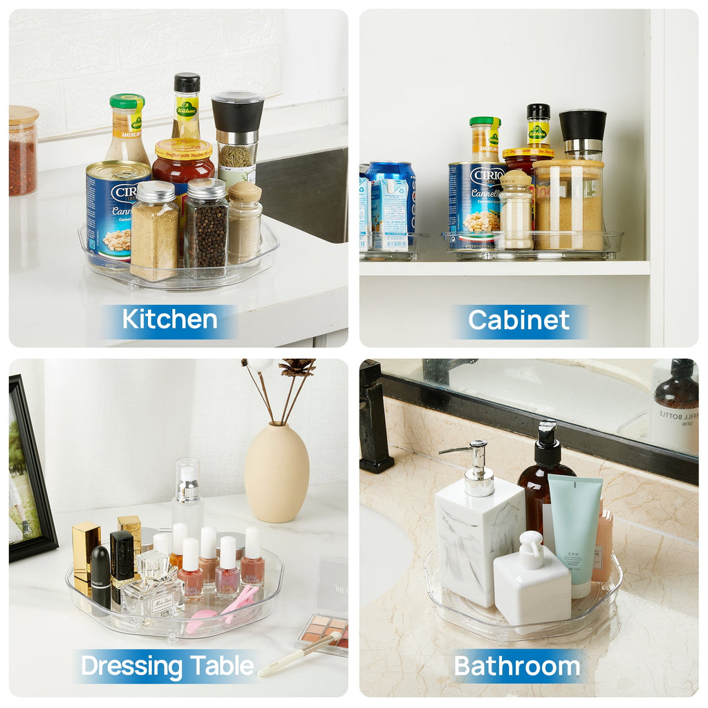 Sindcom Set of 10 Fridge Organizer, Refrigerator Organizing Bins with Handles, BPA-Free Clear Plastic Fridge Storage Containers