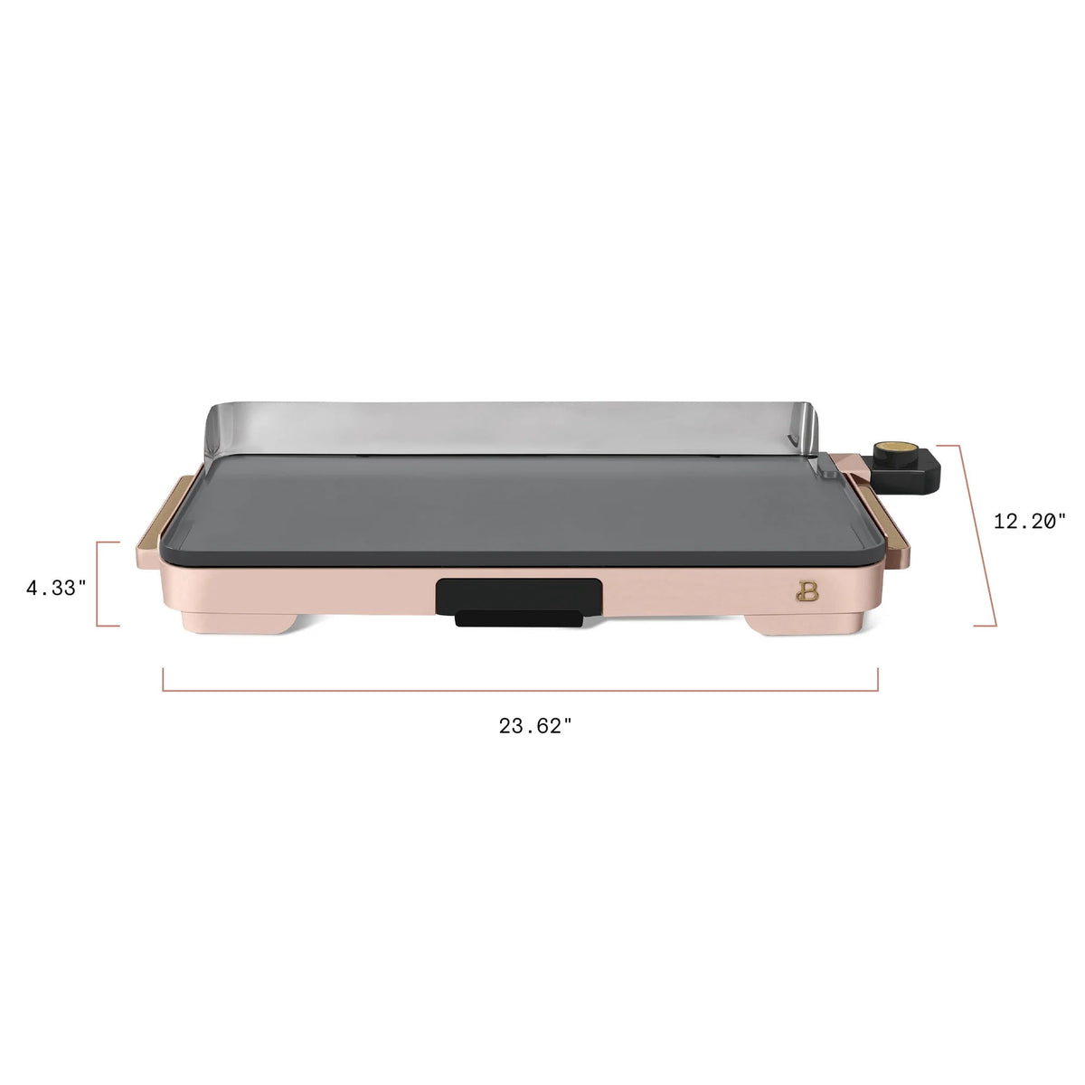 Beautiful XL Electric Griddle 12" x 22" with EverGood Ceramic Nonstick Coating, Thyme Green by Drew Barrymore