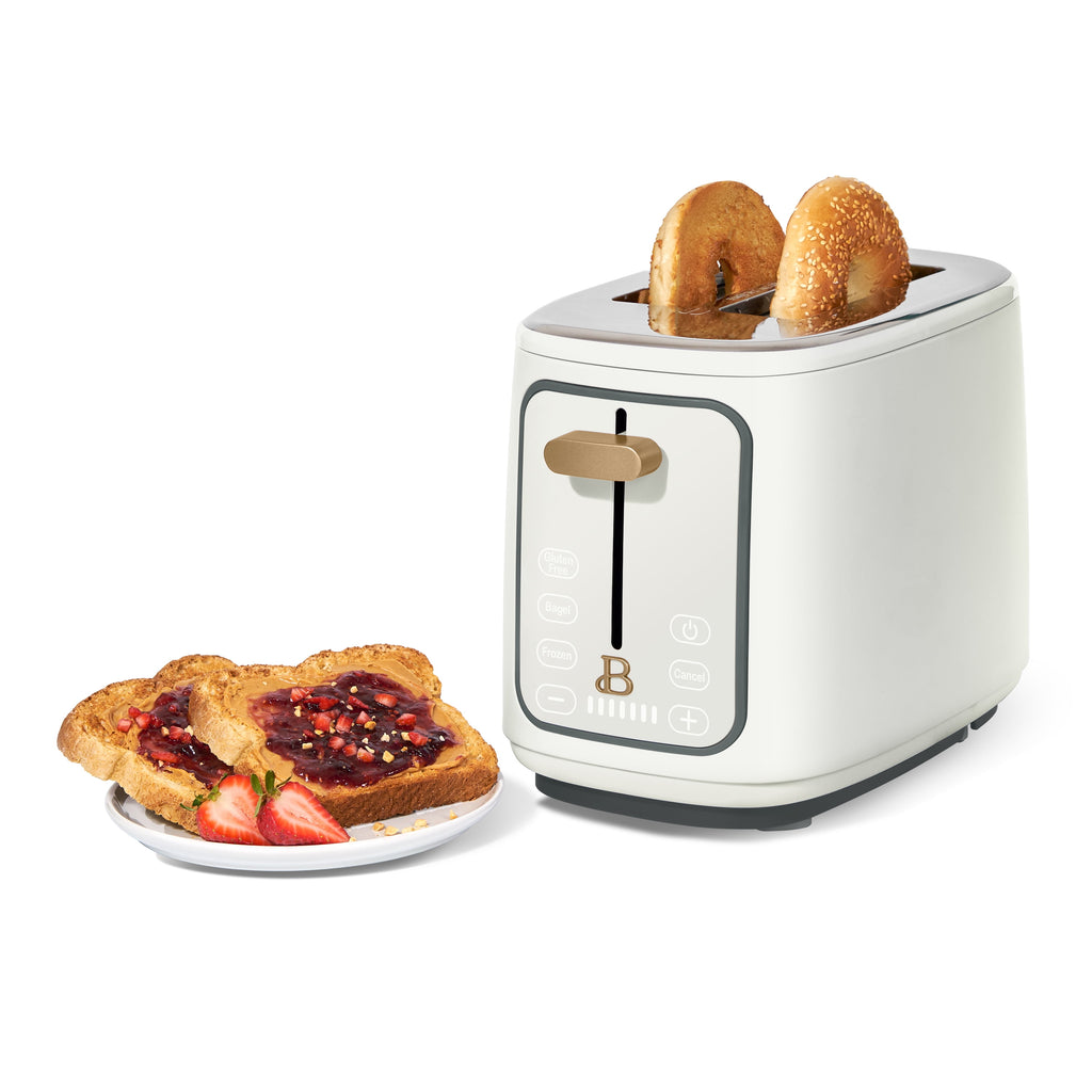 Beautiful 2 Slice Toaster with Touch-Activated Display, Thyme Green by Drew Barrymore