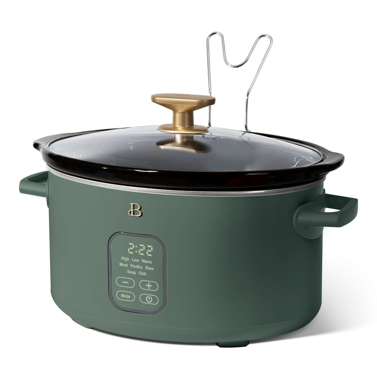 Beautiful 6 Qt Programmable Slow Cooker, Thyme Green by Drew Barrymore
