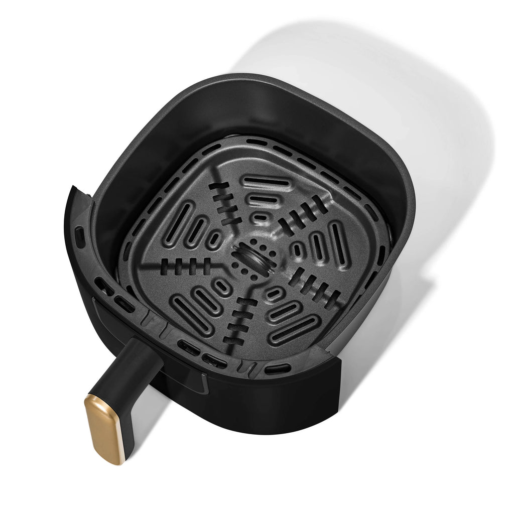 Beautiful 3 Qt Air Fryer with TurboCrisp Technology, EverGood Non-Toxic Ceramic Nonstick Coating, Chocolate by Drew Barrymore