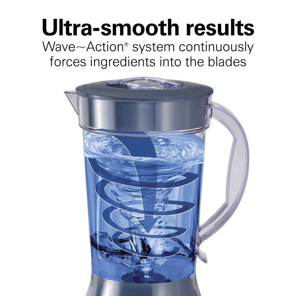 Hamilton Beach Smoothie Blender, 48 oz BPA-Free Jar 650 W 12-Function Countertop Blender for Kitchen, Black