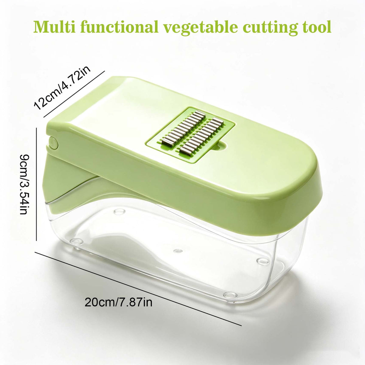 NANAOUS 17-in-1 Multifunctional Vegetable Chopper with Stainless Steel Blades- Manual Kitchen Slicer for Onion, Potato, Fruit