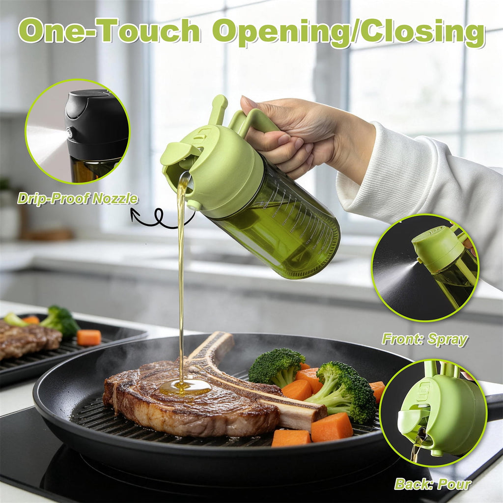 AGCAN Oil Sprayer for Cooking, 2 Pack Glass Olive Oil Sprayer Mister 220ml/7.4oz Glass Oil Dispenser for Air Fryer, BBQ, Baking, Salad