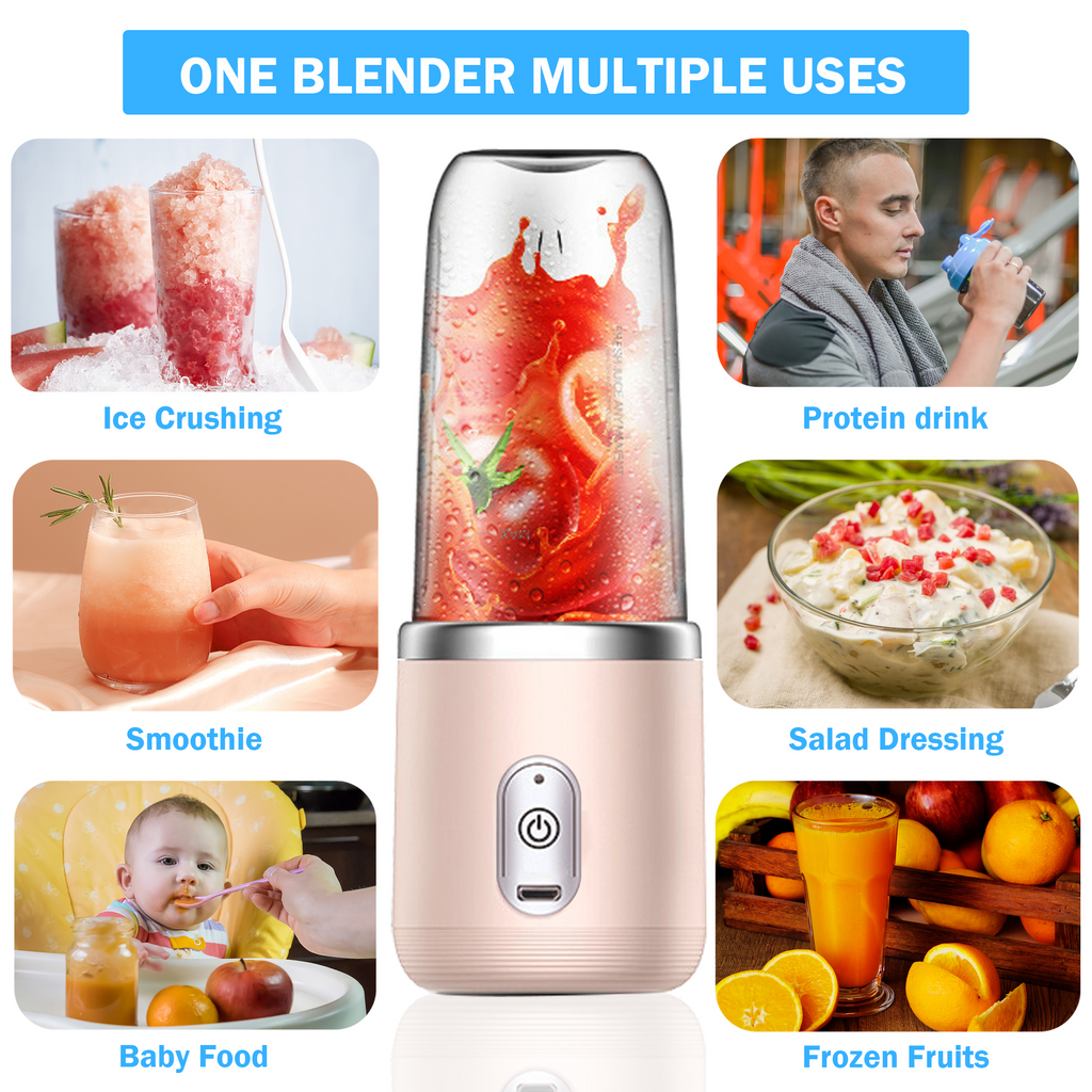 VIIWII Personal Blender for Smoothies Juice Portable Rechargeable Mini Bullet Blenders Cup