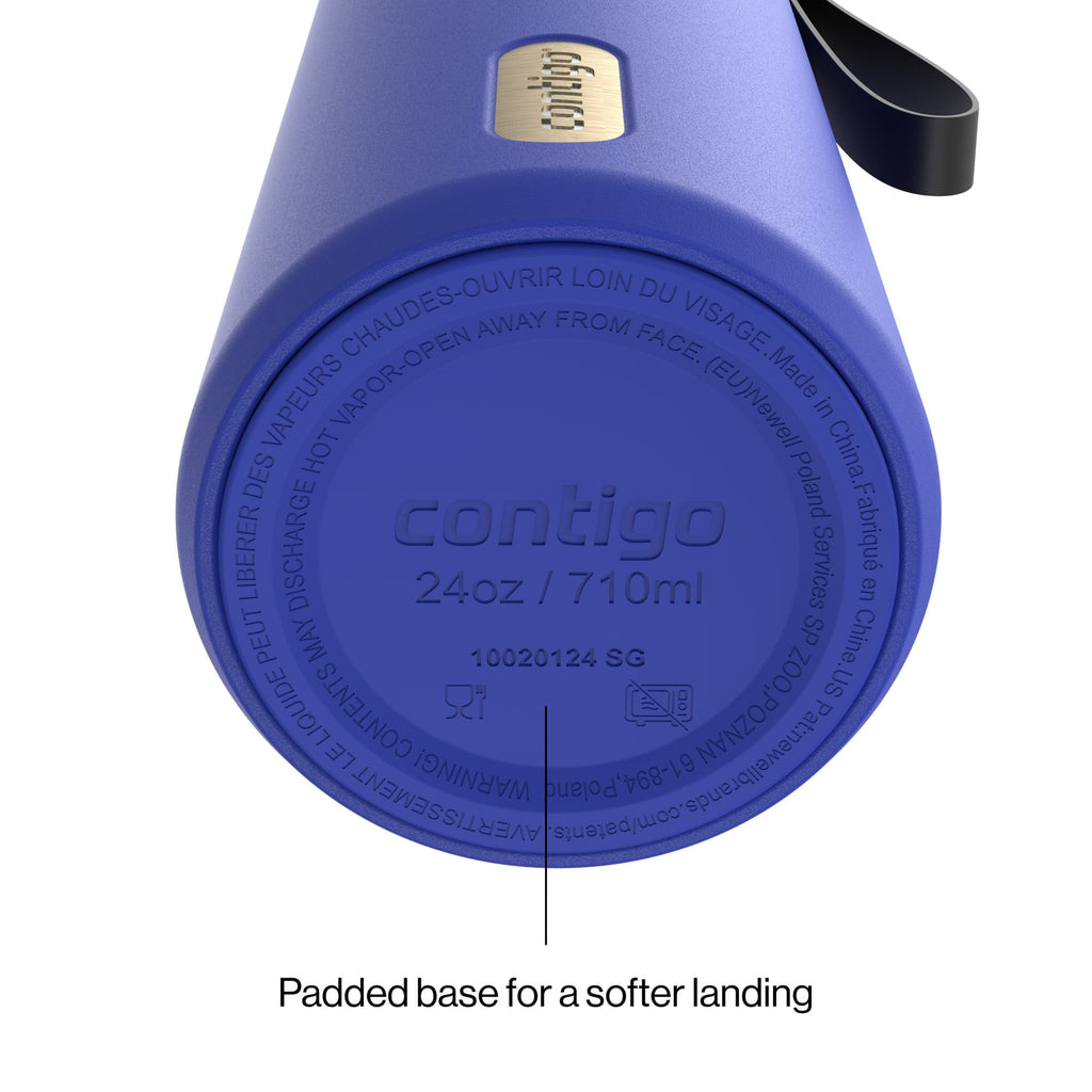 Contigo 24oz AutoSeal Insulated Stainless Steel Water Bottle, Licorice Black/Bronze