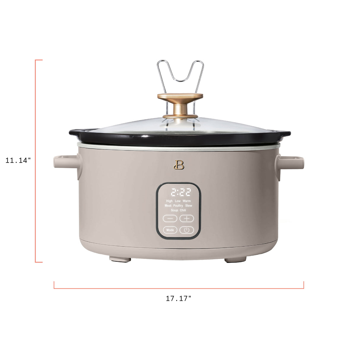 Beautiful 6 Qt Programmable Slow Cooker, Thyme Green by Drew Barrymore