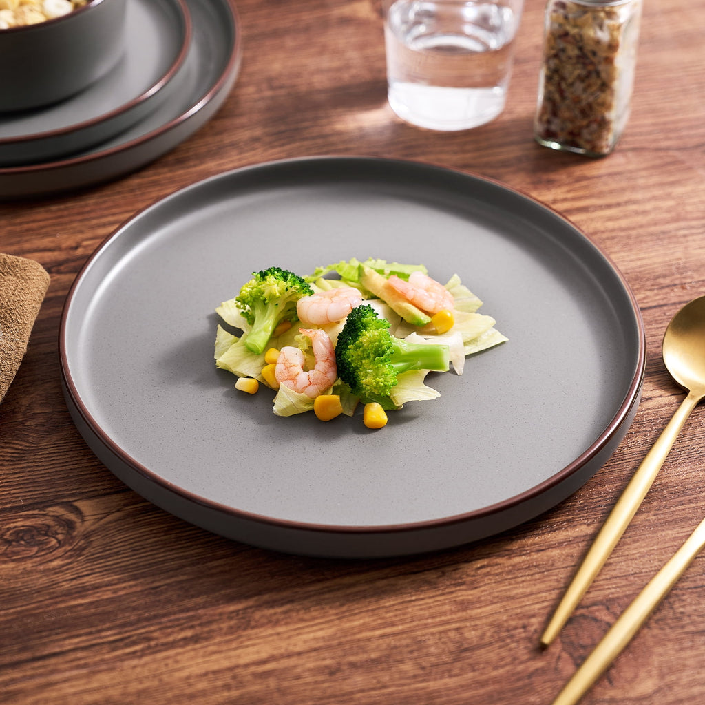 Famiware Nebula Stoneware Dinnerware Sets, 12-Piece Dish Set, Multi-color
