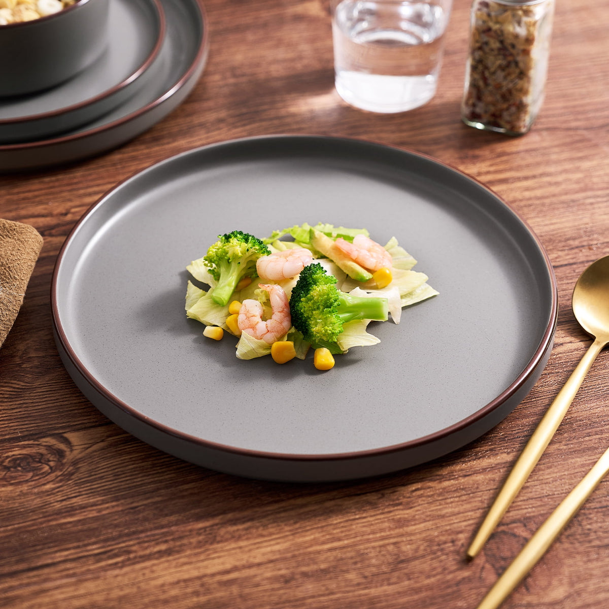 Famiware Nebula Stoneware Dinnerware Sets, 12-Piece Dish Set, Multi-color