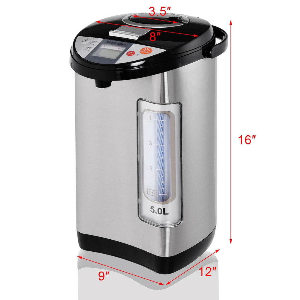 Costway 5-Liter LCD Water Boiler and Warmer Electric Hot Pot Kettle Hot Water Dispenser