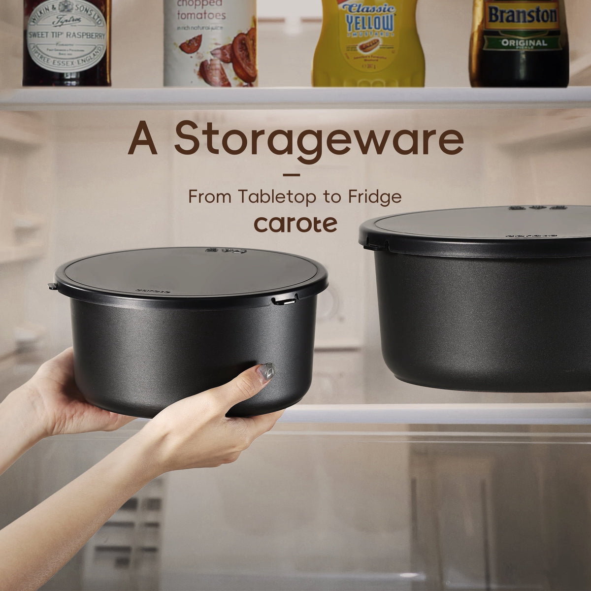 Carote 24-Piece Nonstick Cookware Set, Pots and Pans Set with Detachable Handle, Induction Compatible, Oven & Dishwasher Safe, Black