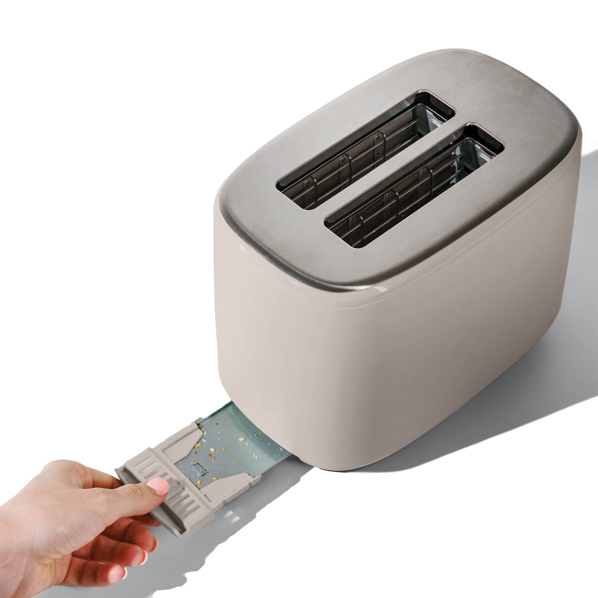Beautiful 2 Slice Toaster with Touch-Activated Display, Thyme Green by Drew Barrymore