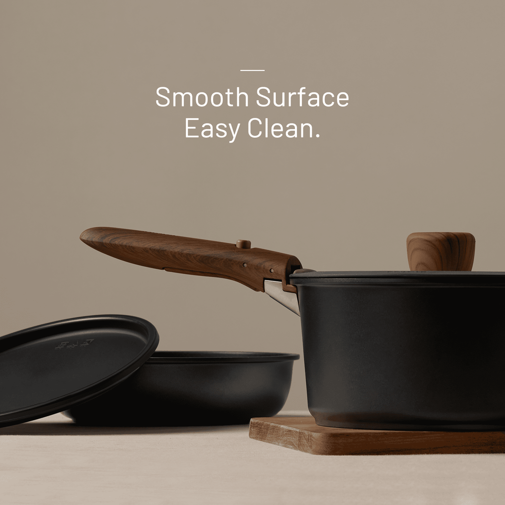 Carote 24-Piece Nonstick Cookware Set, Pots and Pans Set with Detachable Handle, Induction Compatible, Oven & Dishwasher Safe, Black