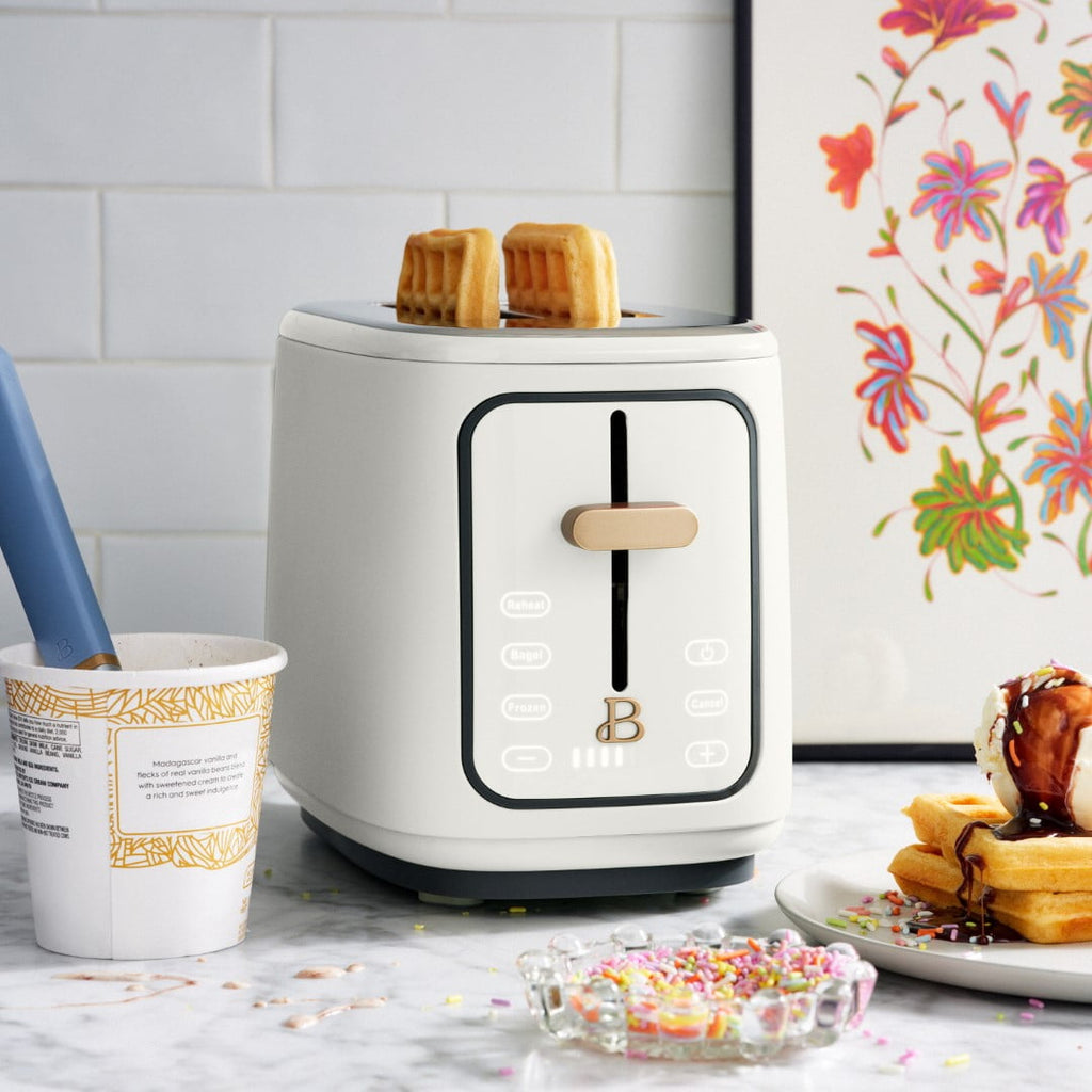 Beautiful 2 Slice Toaster with Touch-Activated Display, Thyme Green by Drew Barrymore