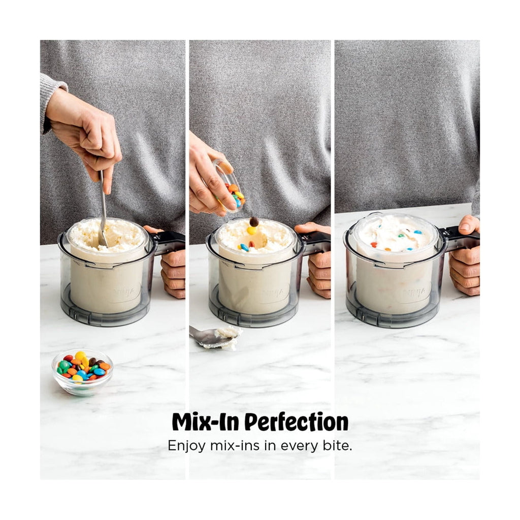 Ninja Creami Ice Cream Maker, for Mix-ins, Milkshakes, Sorbet, 5 One-Touch Programs, (2) 16 Oz Pint Containers & Lids, NC350 White