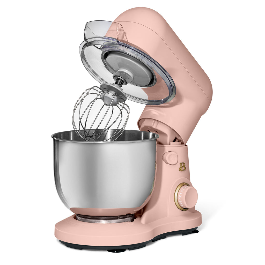 Beautiful 3.5 Qt Stand Mixer with Flat Beater, Dough Hook, Balloon Whisk, Chocolate by Drew Barrymore