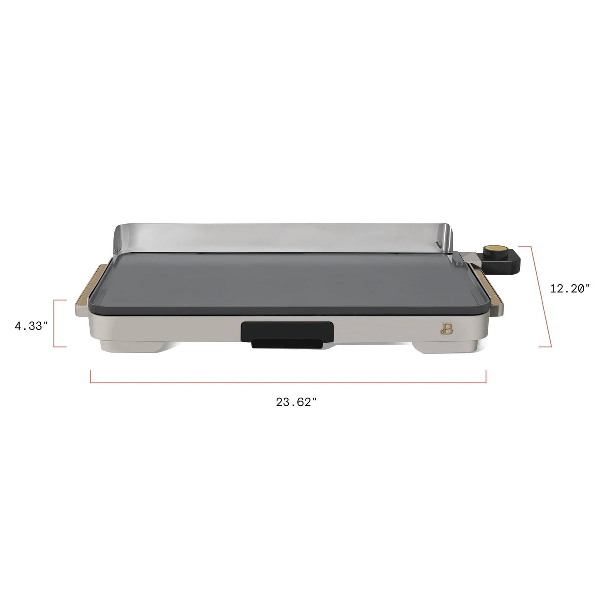Beautiful XL Electric Griddle 12" x 22" with EverGood Ceramic Nonstick Coating, Thyme Green by Drew Barrymore