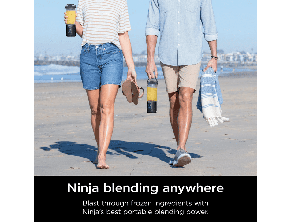 Restored Ninja Blast 16 oz. Personal Portable Blender with Leak Proof Lid & Easy Sip Spout, Perfect for Smoothies, Black, BC100BK (Refurbished)