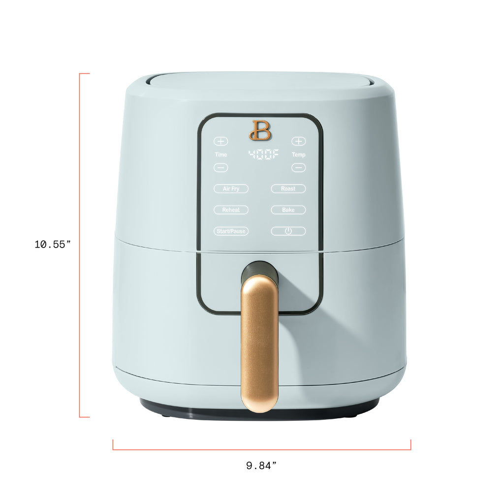 Beautiful 3 Qt Air Fryer with TurboCrisp Technology, EverGood Non-Toxic Ceramic Nonstick Coating, Chocolate by Drew Barrymore