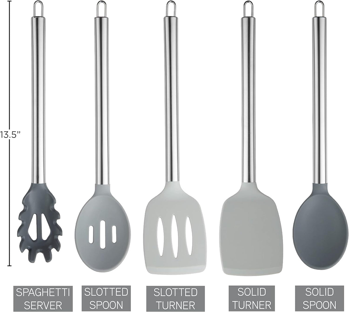 COOK WITH COLOR Kitchen Utensils Set, 10-Piece Cooking Utensils with Holder, Teal