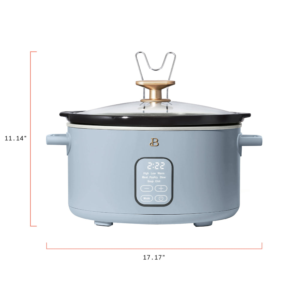Beautiful 6 Qt Programmable Slow Cooker, Thyme Green by Drew Barrymore