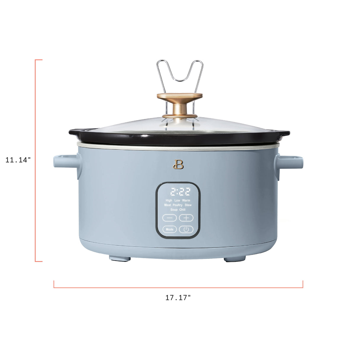 Beautiful 6 Qt Programmable Slow Cooker, Thyme Green by Drew Barrymore
