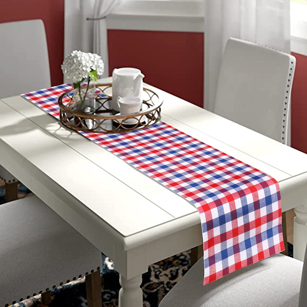 Fingercraft Table Runners, Cotton Dinner Table Centerpiece with Beautiful Premium Lace, Home and Dining Aqua-90