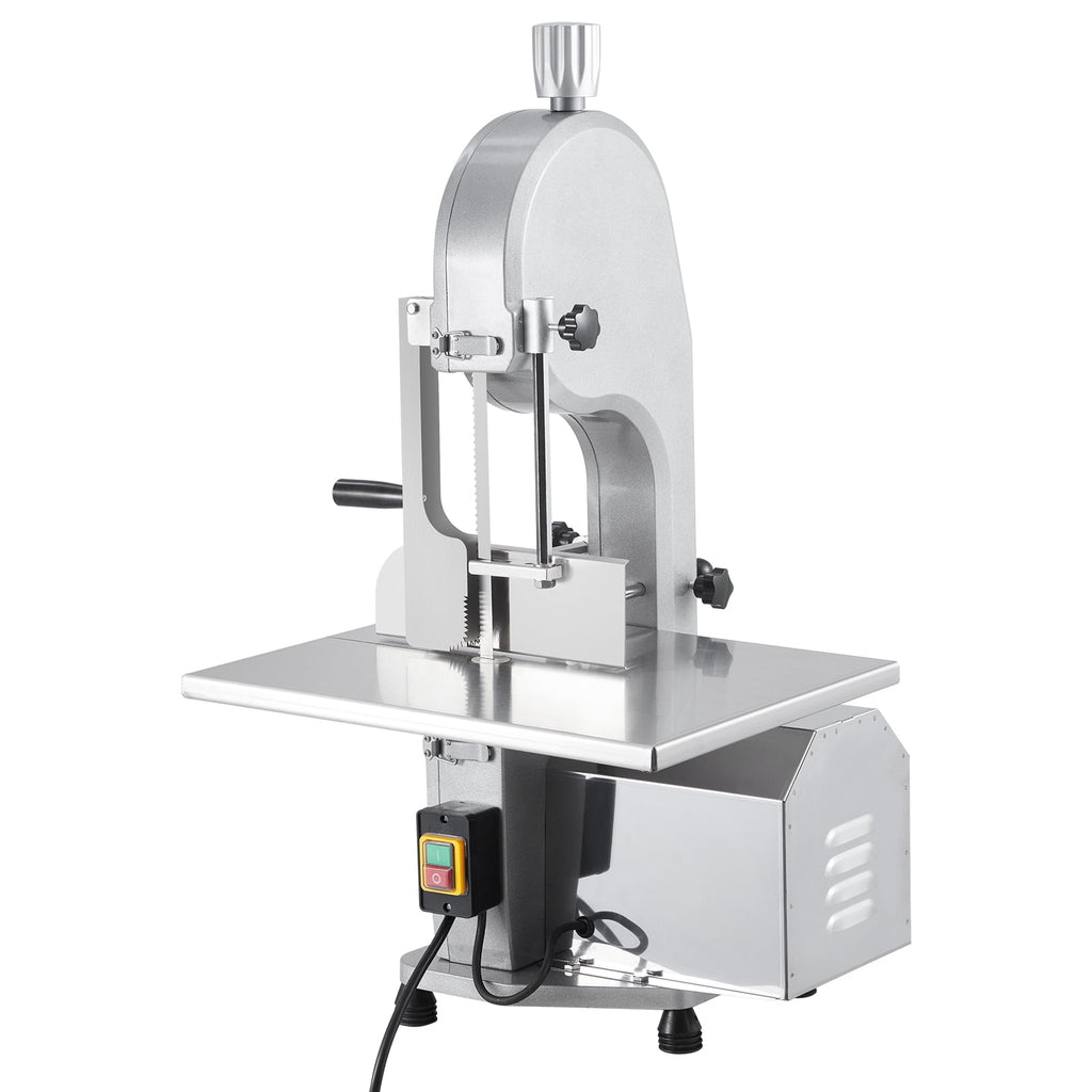 Memoryfield 1100W Electric Bone Saw Machine for Frozen Meat, 0.16-7.09" Cutting Thickness, 19.3" x 15" Tabletop Meat Cutter with 5 Blades for Beef, Chicken, Fish & Trotters