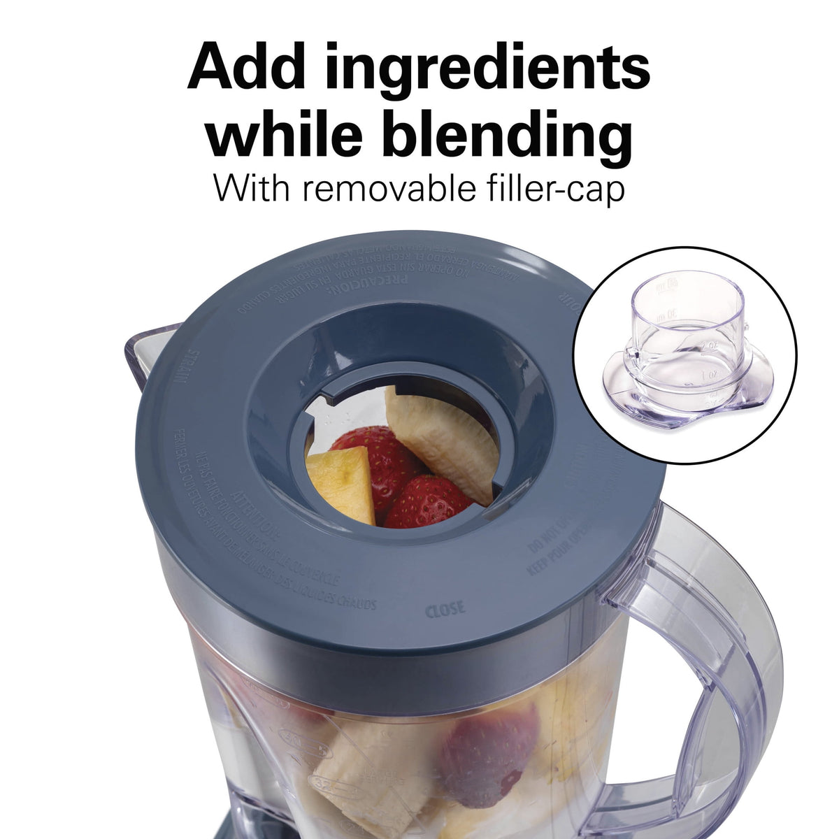 Hamilton Beach Smoothie Blender, 48 oz BPA-Free Jar 650 W 12-Function Countertop Blender for Kitchen, Black