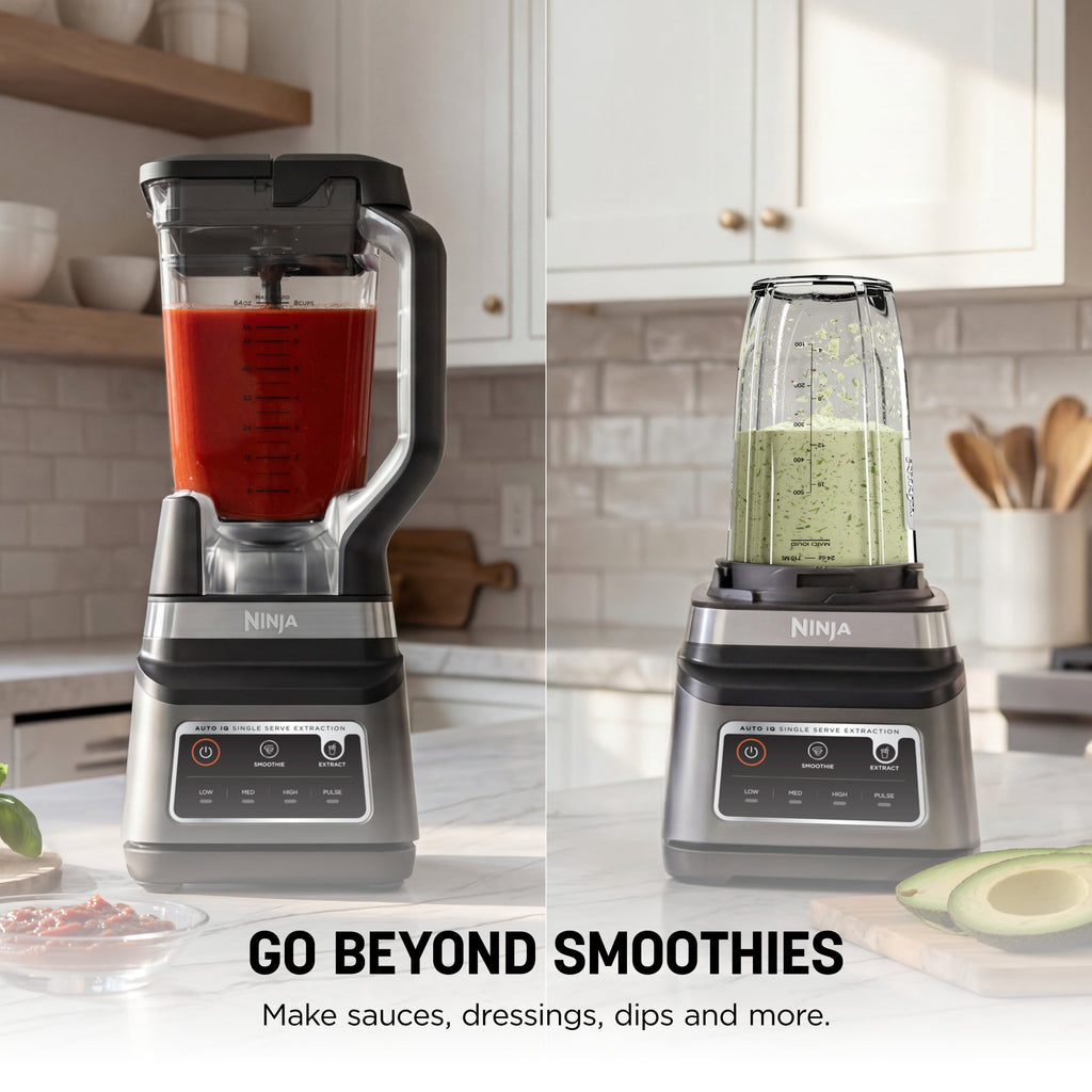 Ninja Professional Plus DUO 72-Oz Blender, Smoothies, Ice Crush, 2 Auto-iQ Preset Programs, 4 Speeds, 1400PW, BN750NV Navy