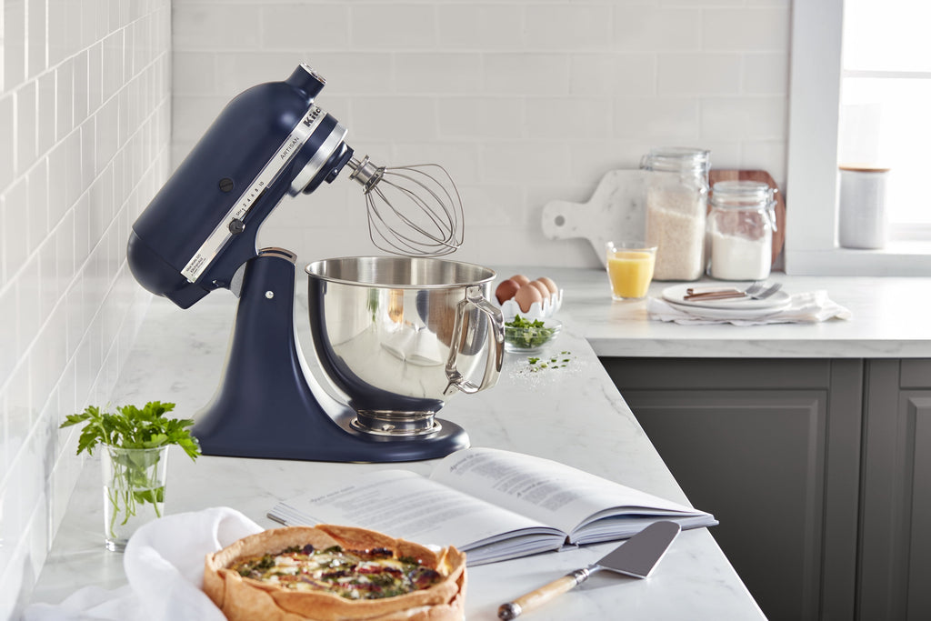 KitchenAid Deluxe Series 4.5 Quart Tilt-Head Stand Mixer with Stainless Bowl, Contour Silver, KSM97CU