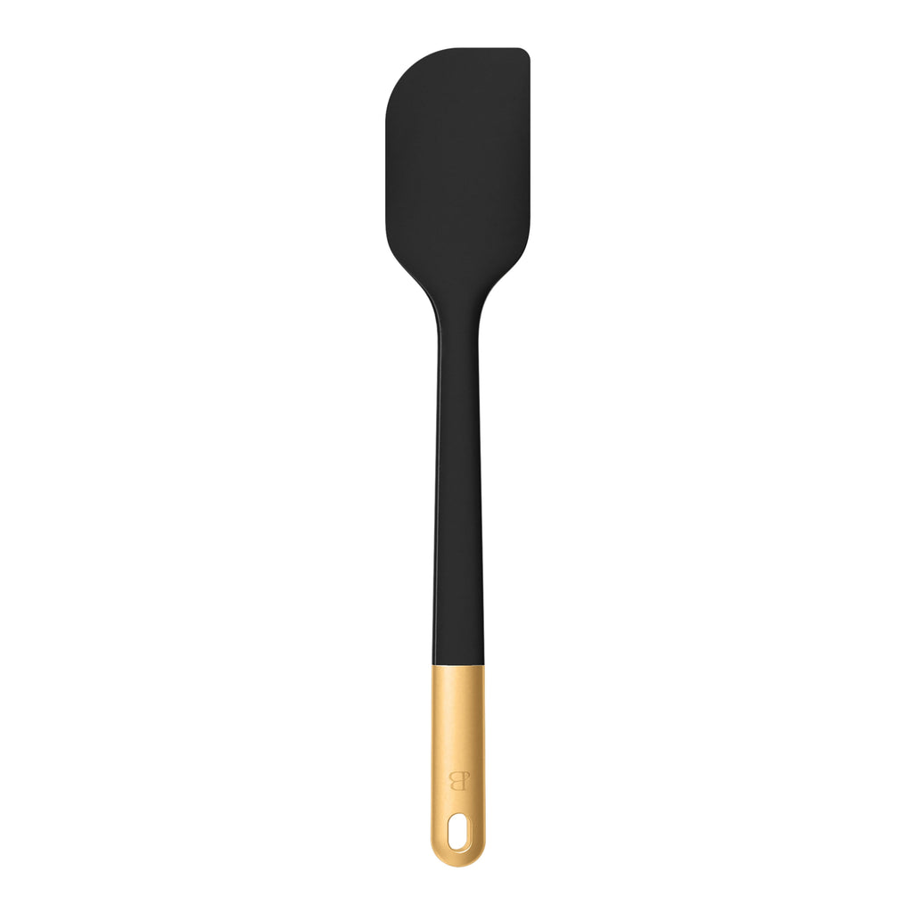 Beautiful 6-Piece Silicone Kitchen Tool Set with Ceramic Crock, Chocolate by Drew Barrymore