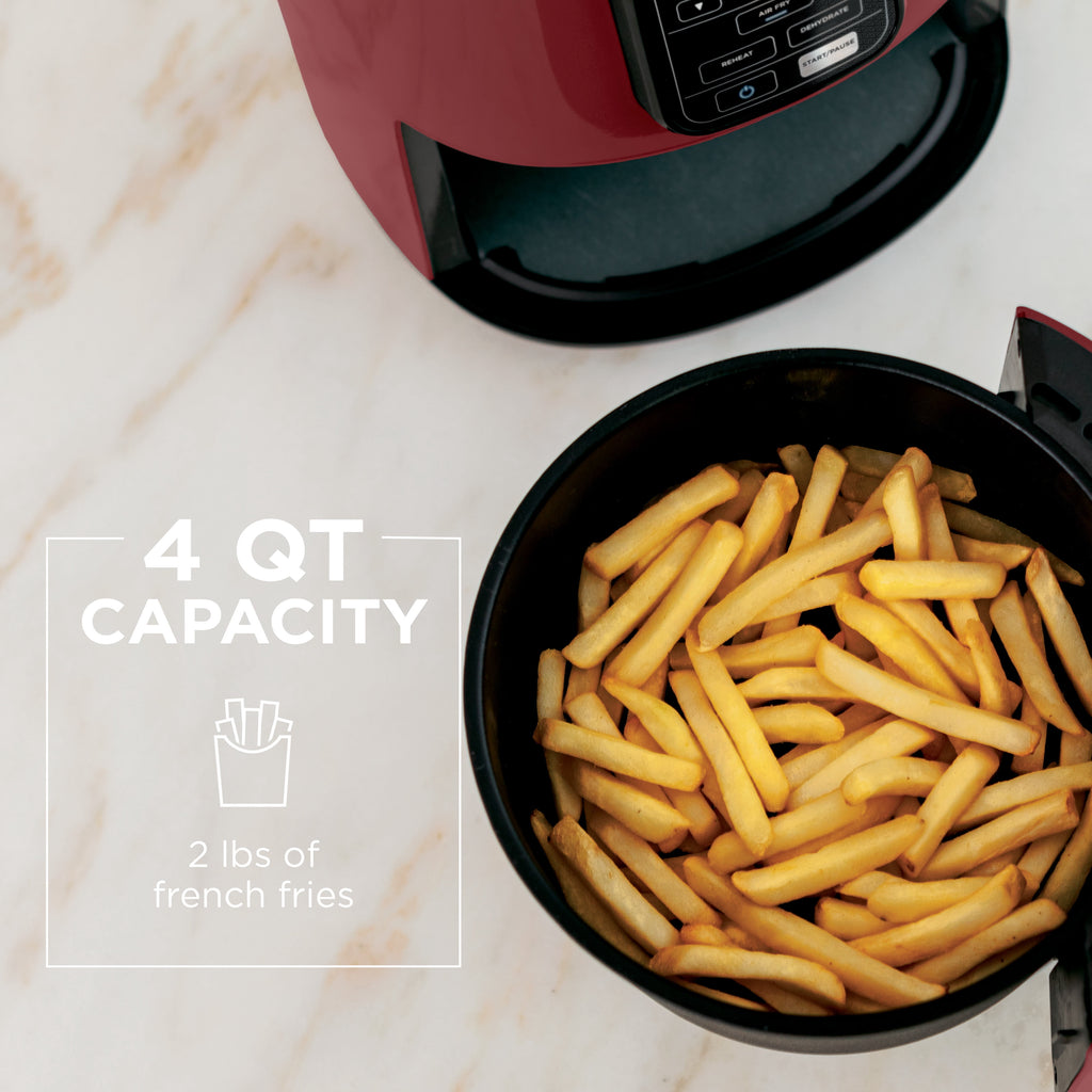 Ninja Air Fryer 4-Qt, 3-in-1, Air Fry Reheat Dehydrate, Nonstick, Dishwasher Safe, Compact, AF100WMWH White