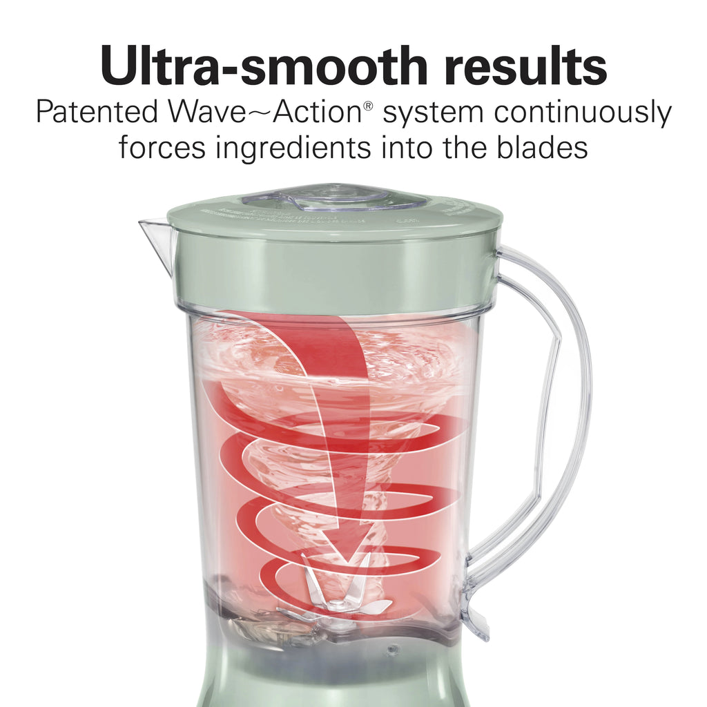 Hamilton Beach Smoothie Blender, 48 oz BPA-Free Jar 650 W 12-Function Countertop Blender for Kitchen, Black