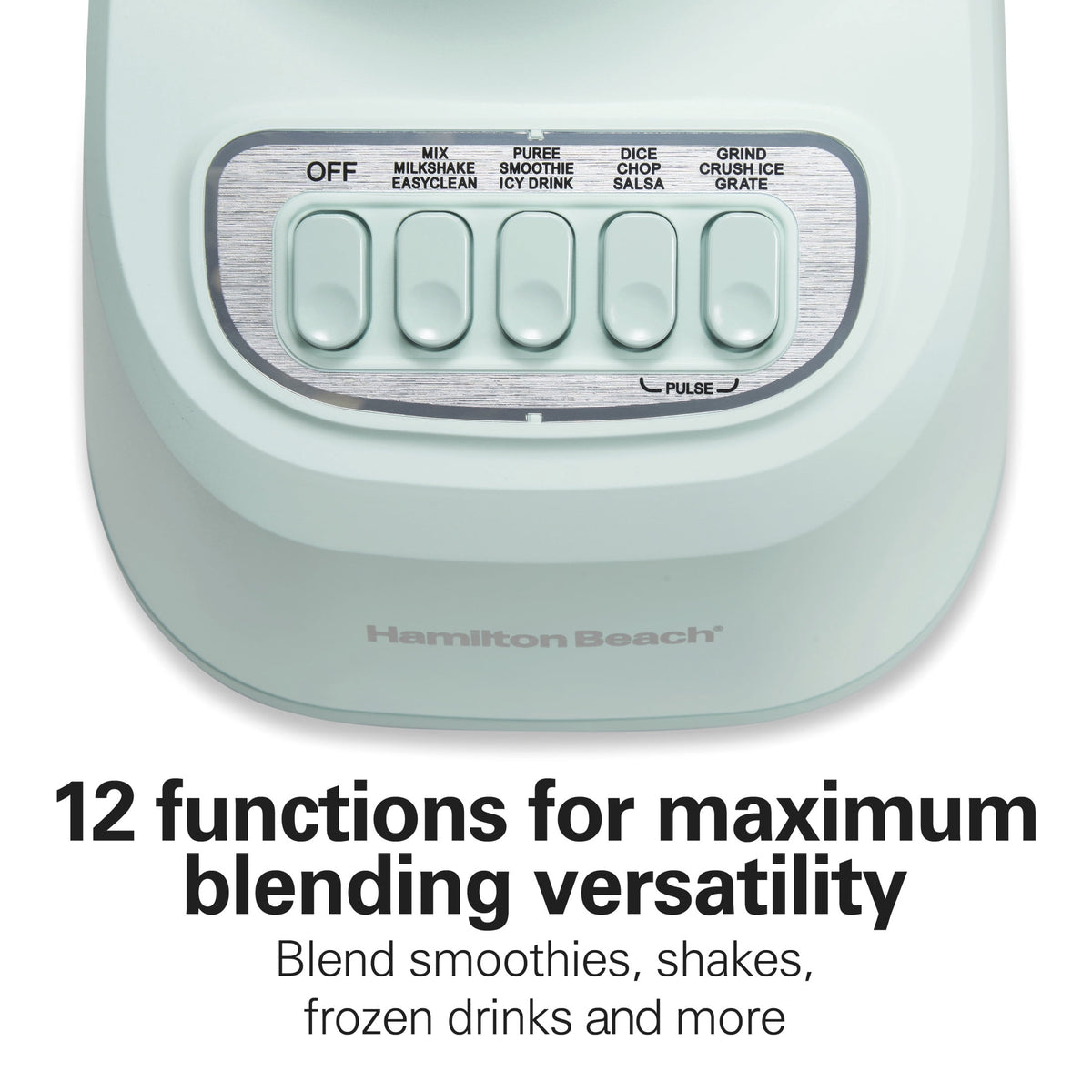 Hamilton Beach Smoothie Blender, 48 oz BPA-Free Jar 650 W 12-Function Countertop Blender for Kitchen, Black