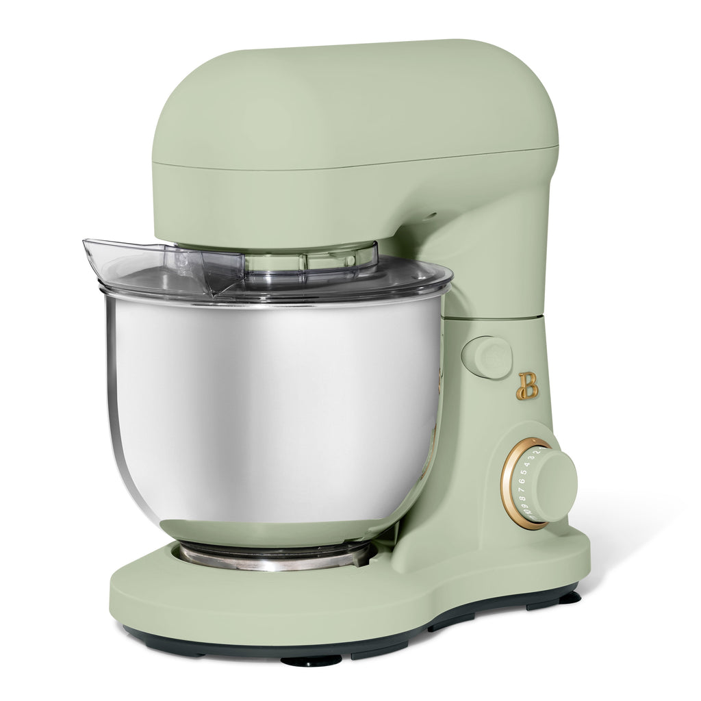 Beautiful 3.5 Qt Stand Mixer with Flat Beater, Dough Hook, Balloon Whisk, Chocolate by Drew Barrymore
