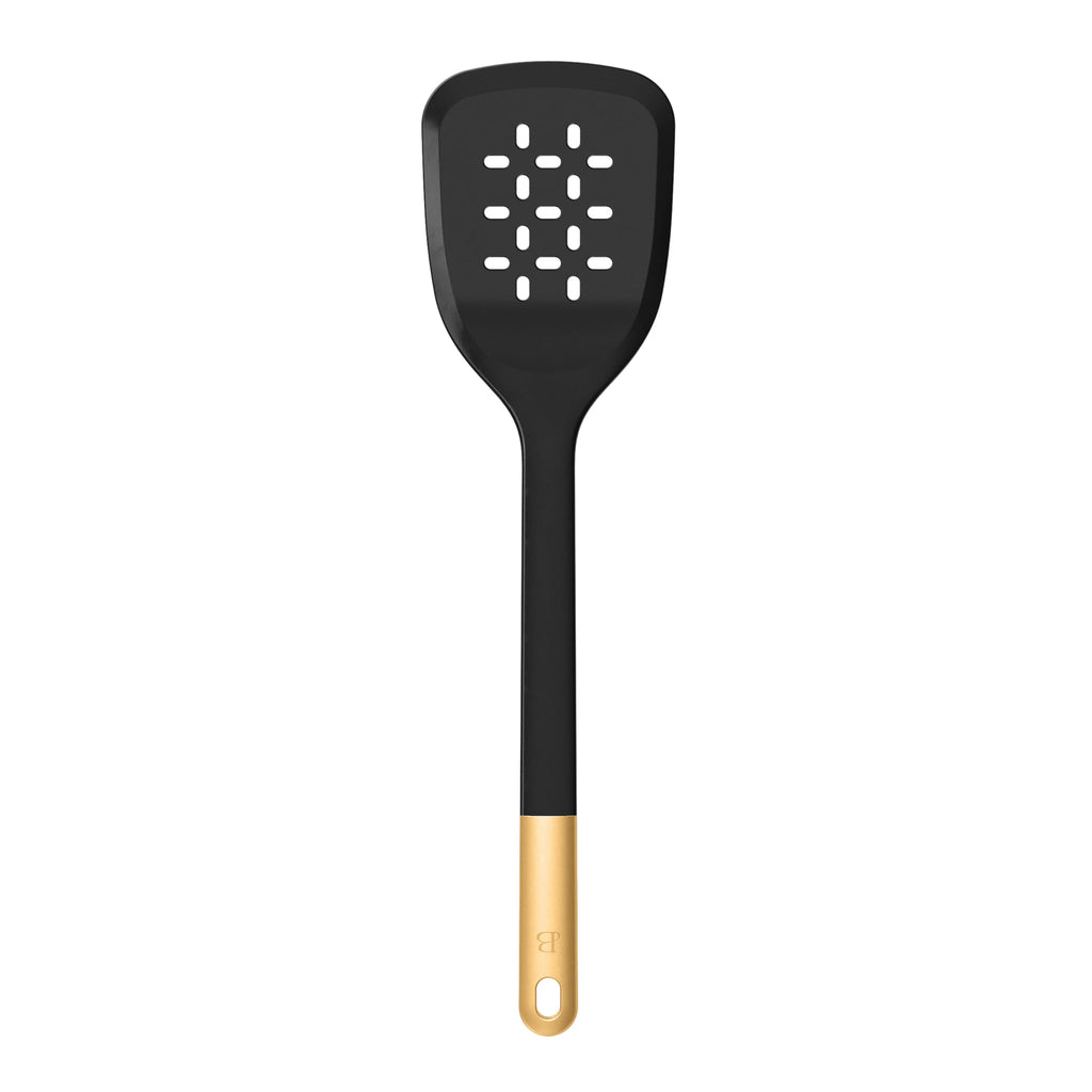 Beautiful 6-Piece Silicone Kitchen Tool Set with Ceramic Crock, Chocolate by Drew Barrymore