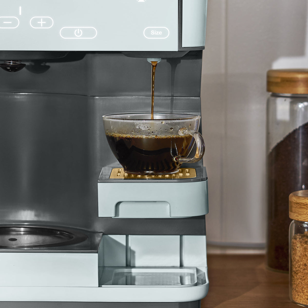 Beautiful by Drew Barrymore Multi-Brew 12-Cup Programmable Drip & Single-Serve Coffee Maker, White Icing
